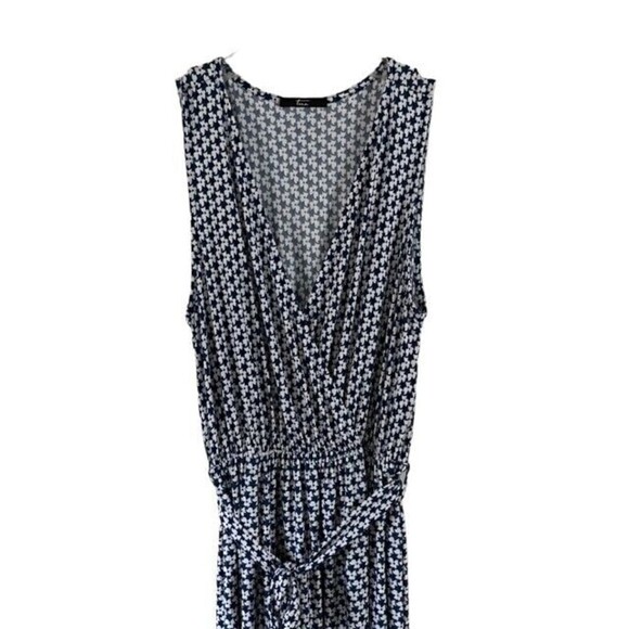 Tua Boutique Blue Floral Vneck Maxi Dress Size Small - Picture 5 of 8